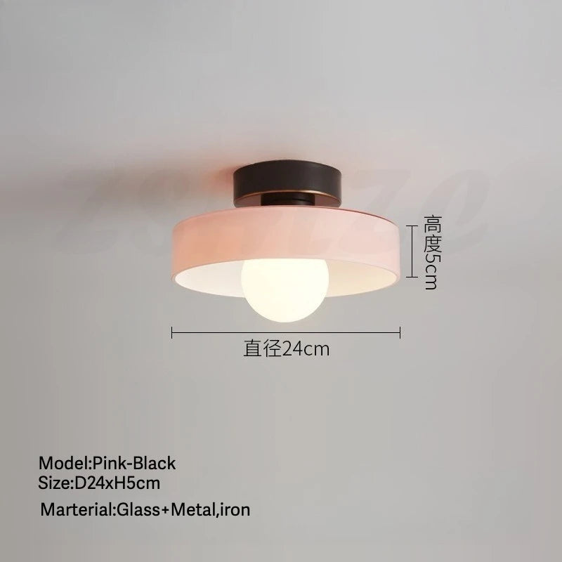Vintage Glass LED Ceiling Light Indoor Aisle Corridor Hallway Lighting for Living Room Dining Room Bedroom Modern Ceiling Lamps