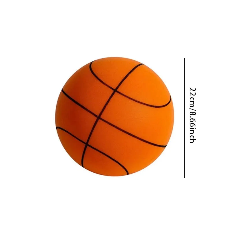 Silent basketball high-density children's indoor training racket ball portable 18cm/22cm sponge elastic small leather ball toy