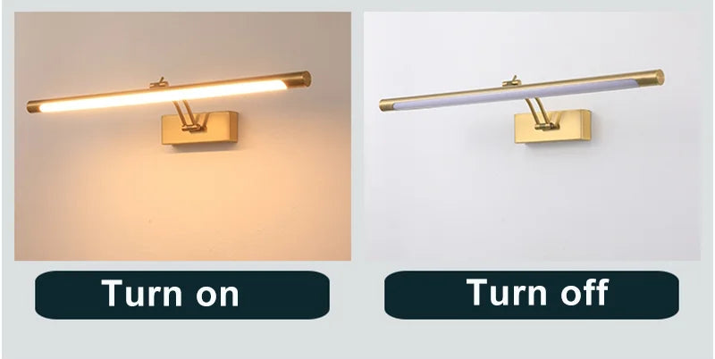 Mirror Wall Lamps Bathroom Modern Wall Lights Toilet Wall Mounted Lighting Fixtures Sconces Indoor Bedroom 12W 40 CM