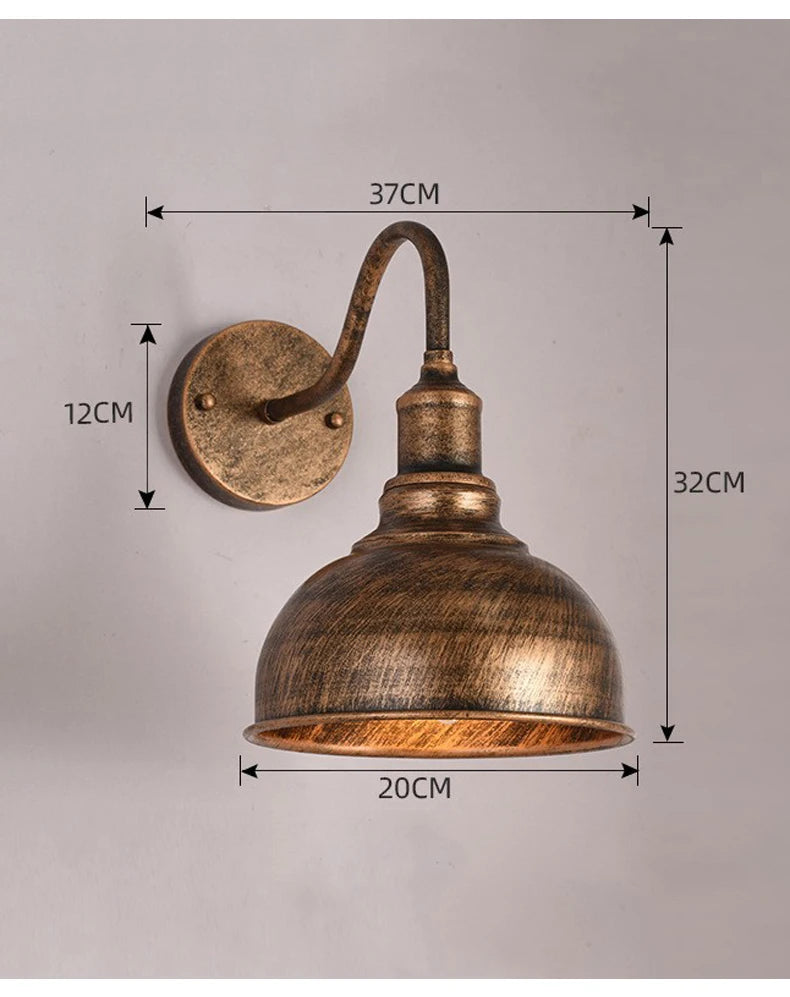 Loft Retro Industrial Indoor Wall Lamp Minimalist garden light Iron Lamp Restaurant Corridor Balcony Wall Light