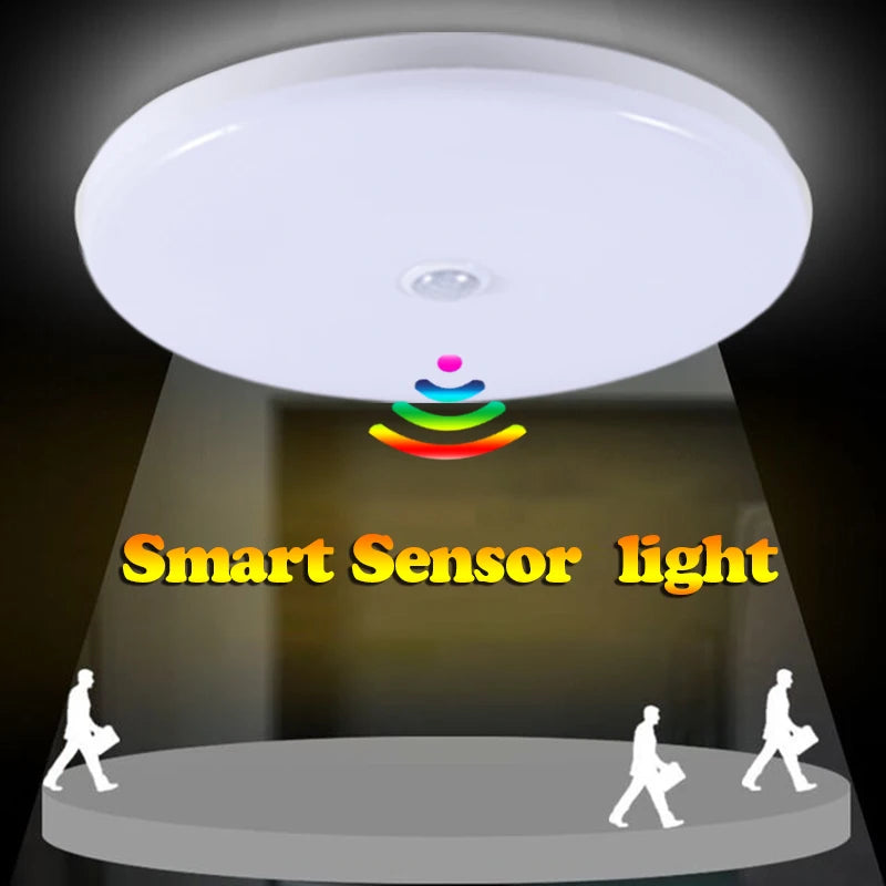 Sensor Lights Led Home Ceiling Decoration Veranda Lustre Indoor Aisle Ceiling Lamps Luminaire Round Chandelier LED Night Lights