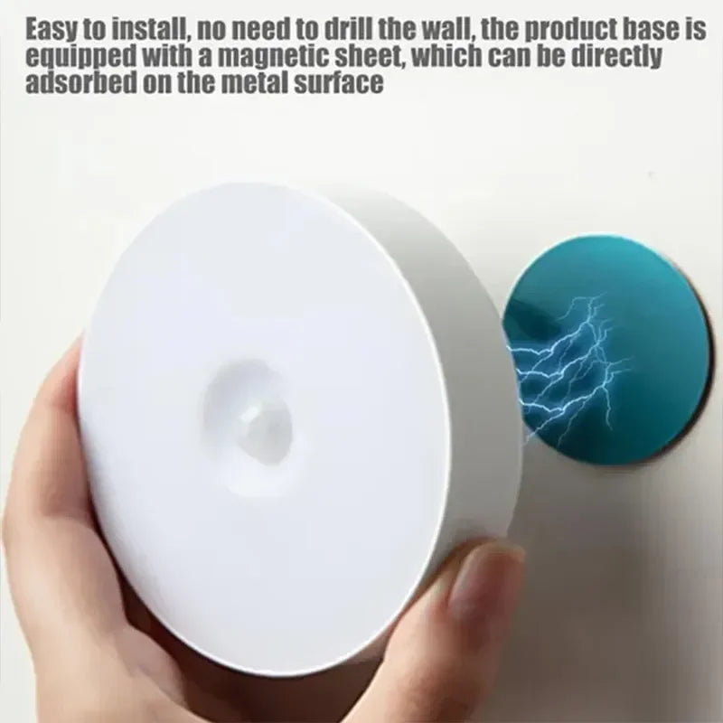 Motion Sensor LED Night Light USB Rechargeable Night Lamp For Kitchen Cabinet Wardrobe Lamp Staircase Wireless LED Closet Light