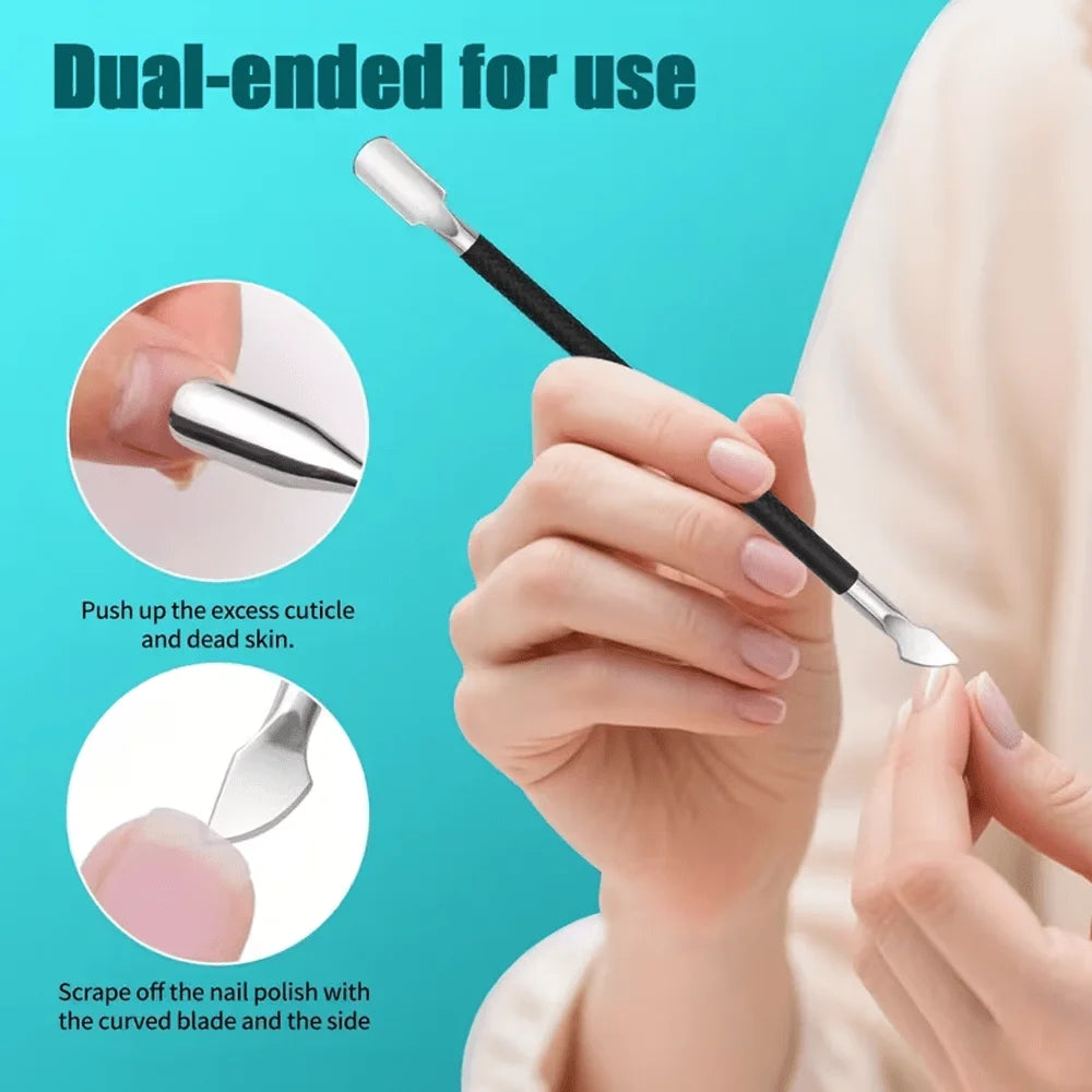 7pcs Professional Stainless Steel Nail Care Set  Foot Care Kit That Includes Nail File, Cuticle Nippers, Suitable for Men, Women