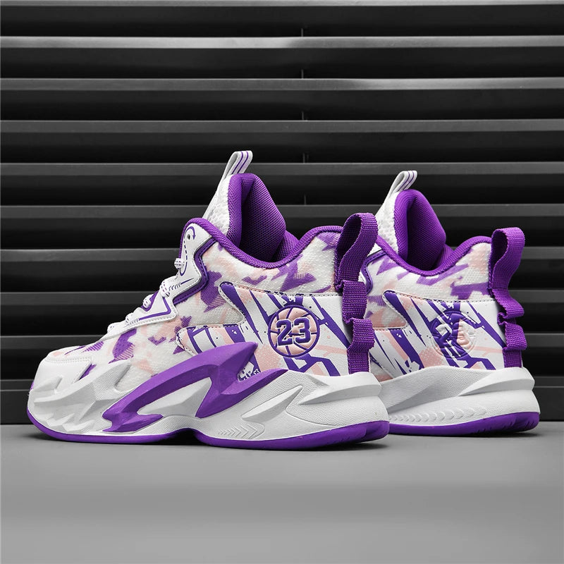 Flying Weave Breathable Basketball Shoes, Soft And Comfortable, Thickened Shock-absorbing Sole, Durable For Daily Sports Outdoor