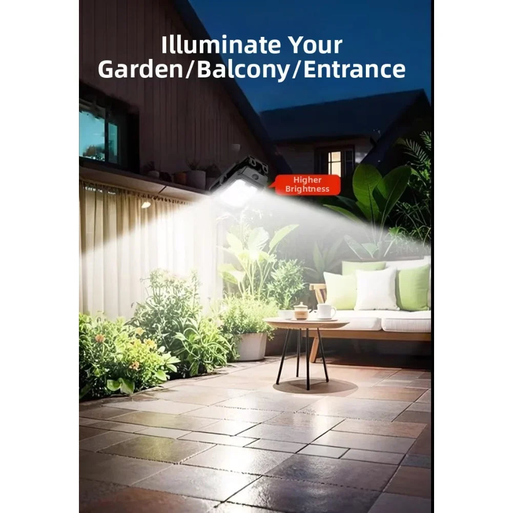 Motion sensor solar outdoor wall lamp with charging clip waterproof LED light for garden driveway porch security