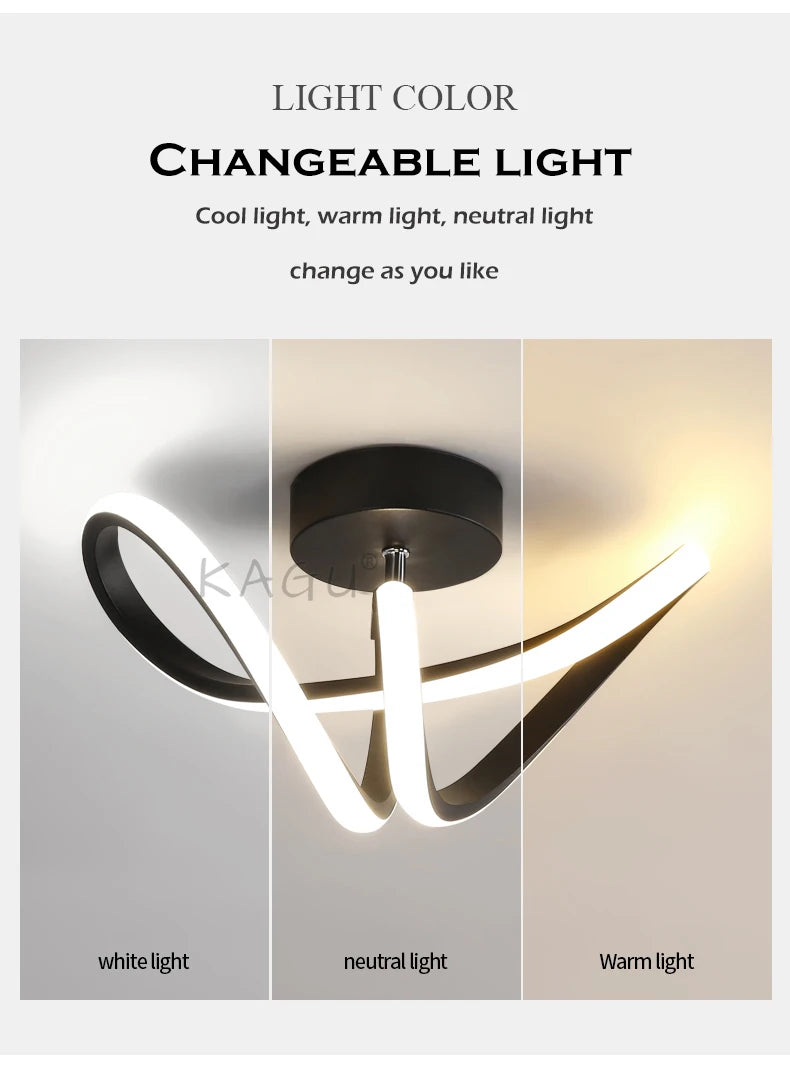KAGU Modern Aisle LED Ceiling Lamp For Stairs Entrance Corridor Balcony Indoor Lighting Minimalist Style Light Kitchen Fixtures