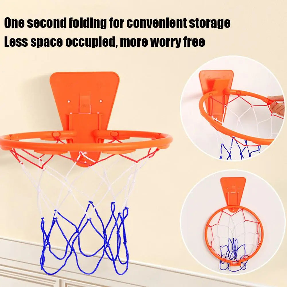 Professional Indoor Silent Basketball Rim Wall Hoop Set - Versatile Home Wall-Mounted Basketball Frame Daily Skill Training