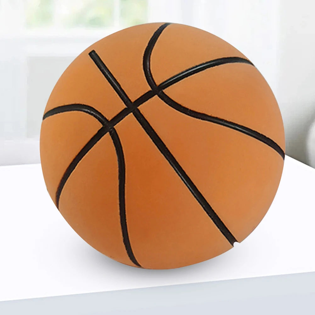 6cm Small Inflatable Basketball Rubber Mini Sports Basketball  Soft High Bouncy Decompression Ball Family Parent-Child Games