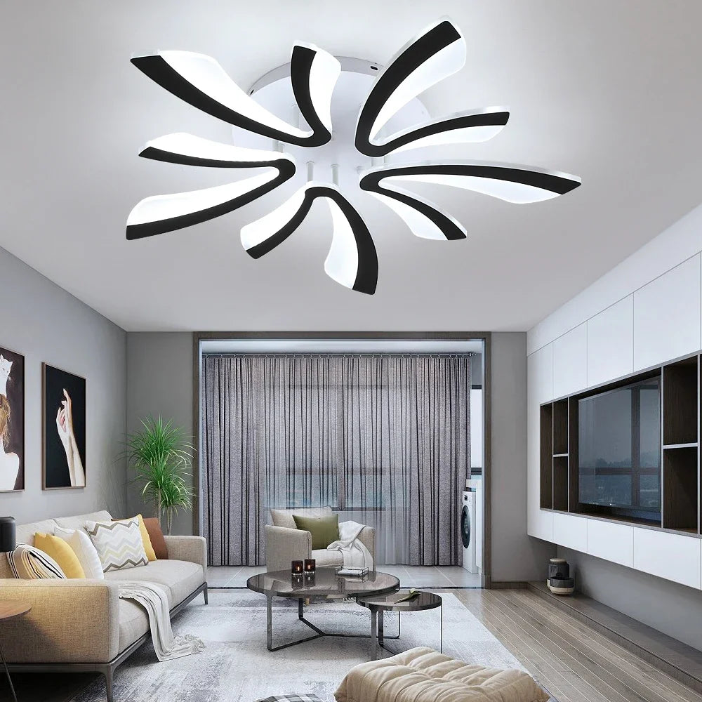 Modern Led Acrylic Ceiling Light Fixture Creative Design Led Chandelier Ceiling Lamps RC Dimming  Indoor Lighting Plafon Lustres