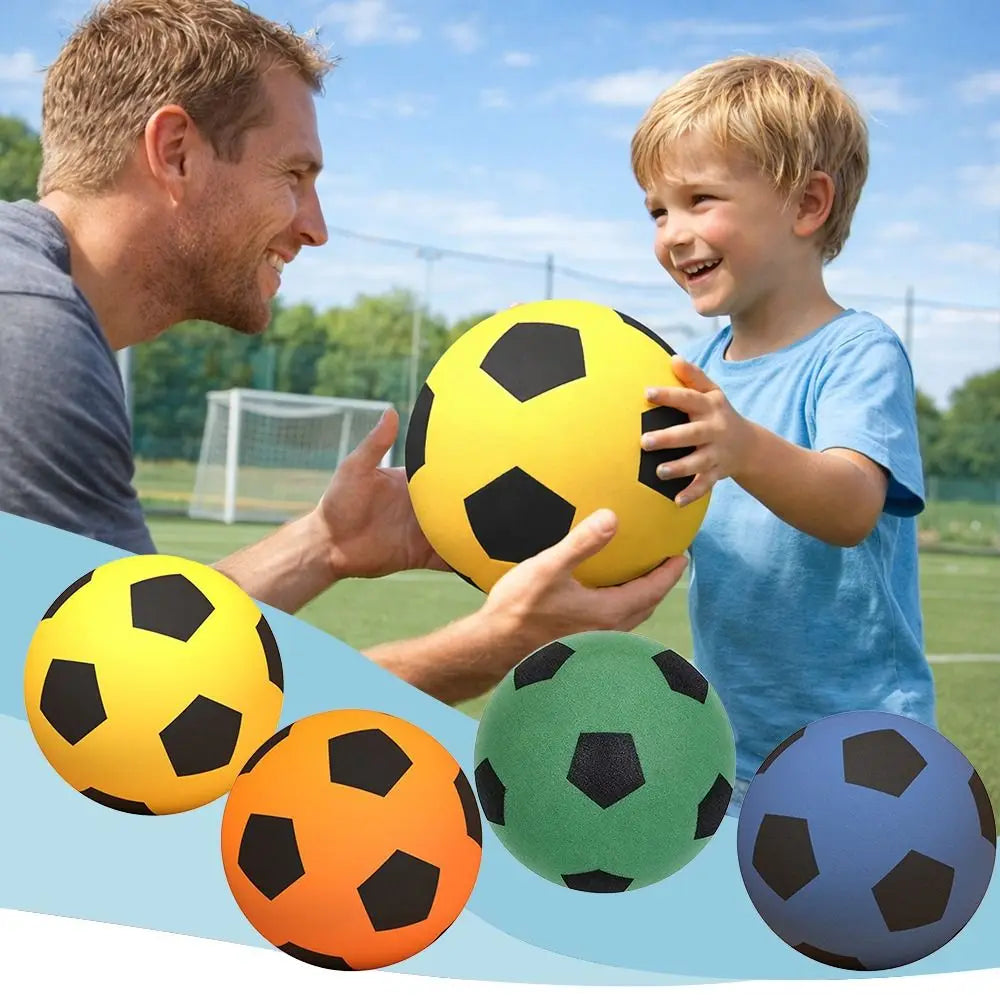 High-Elastic Silent Football Low Noise Easy to Grip Low Noise Foam Soccer Ball 18/21/24CM Lightweight Indoor Training Ball