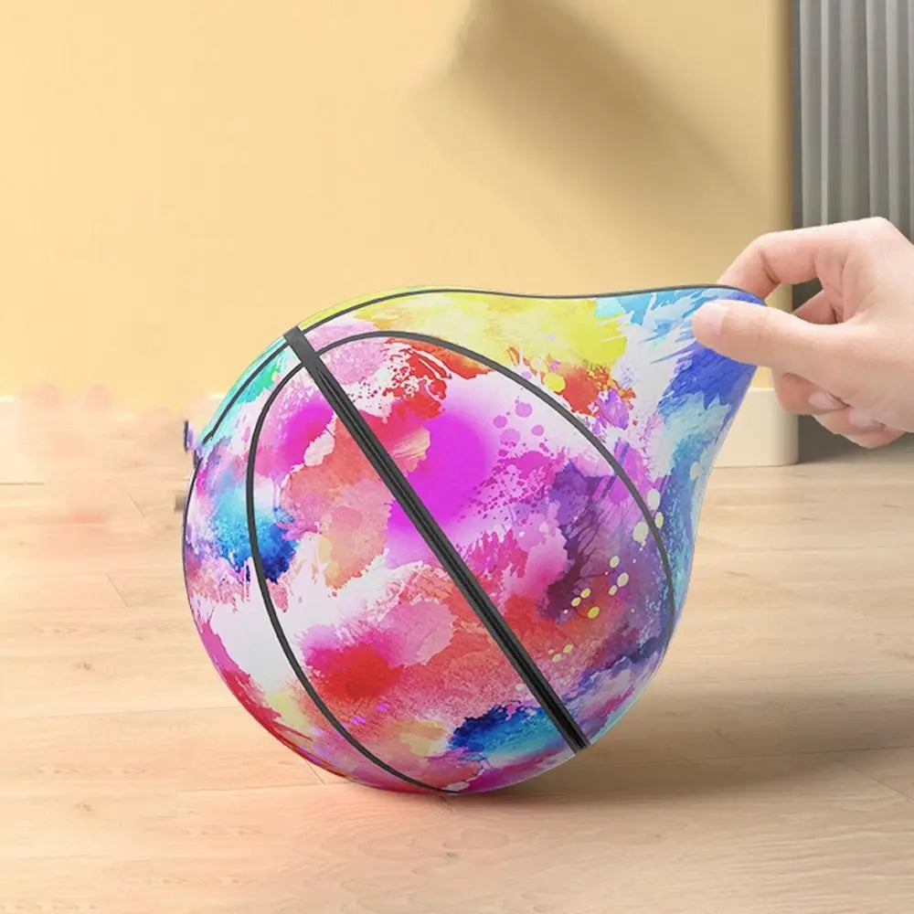 New Cloth Cover Silent Basketball Foam Easy to Grip Bouncing Basketball High-Density Low Noise Training Ball Indoor Activities