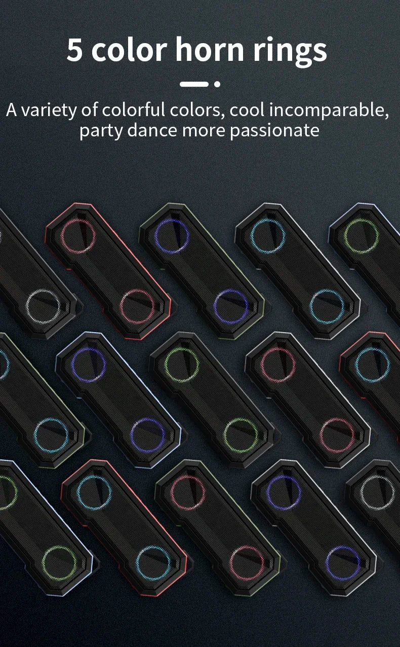 Portable Bluetooth Speaker Wireless TWS Stereo Bass IPX7 Waterproof Loudspeaker FM Radio 12H Playtime