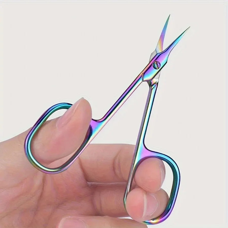 Dead Skin Remover Stainless Steel Curved Tip Thin Blade Cuticle Scissors Nail Clippers Trimmer Manicure Tools Eyebrow Tools
