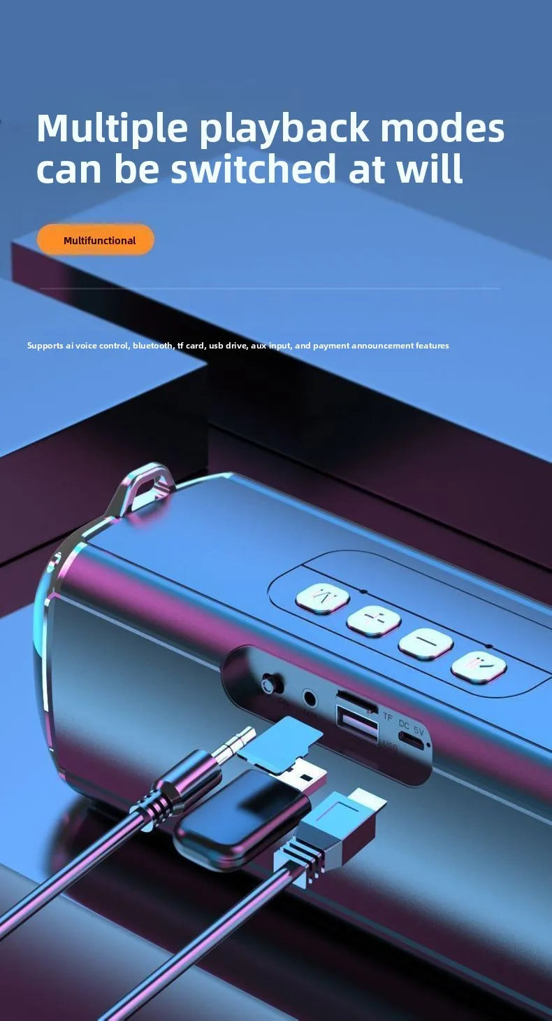 Bluetooth Audio Dual Speakers Diaphragm Bluetooth Small Speakers Loud Volume Subwoofers Plug-in Cards Wireless Speakers