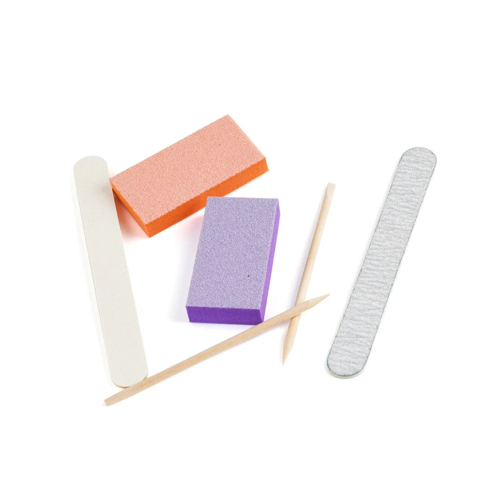 100 Sets Natural Nail Kits Disposable Manicure Kit  Salon Professional Pedicure Pedicura Nail File Set