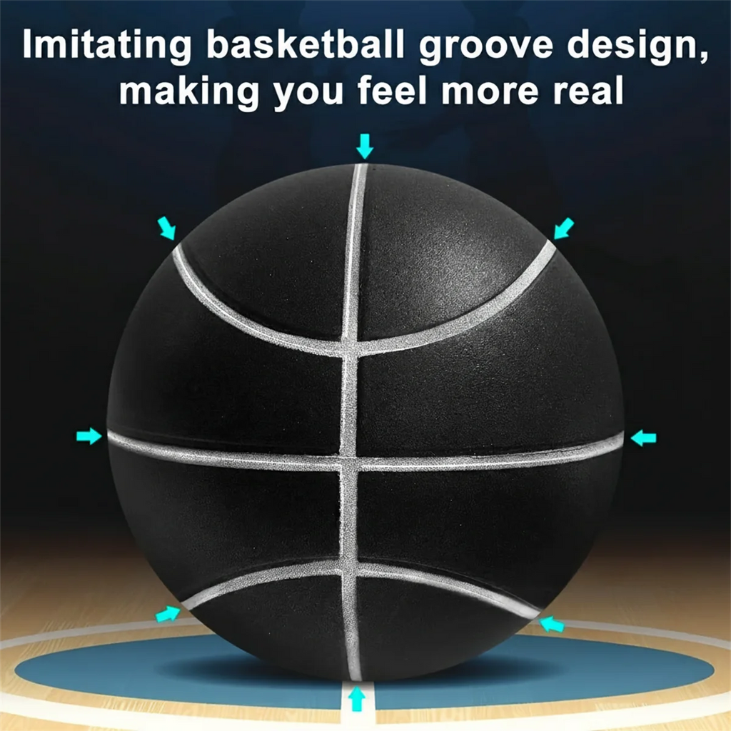 High-Density Silent Indoor Basketball, Airless PU Foam Construction for Noiseless Dribble Indoor Training Ball Size 7--29 inch