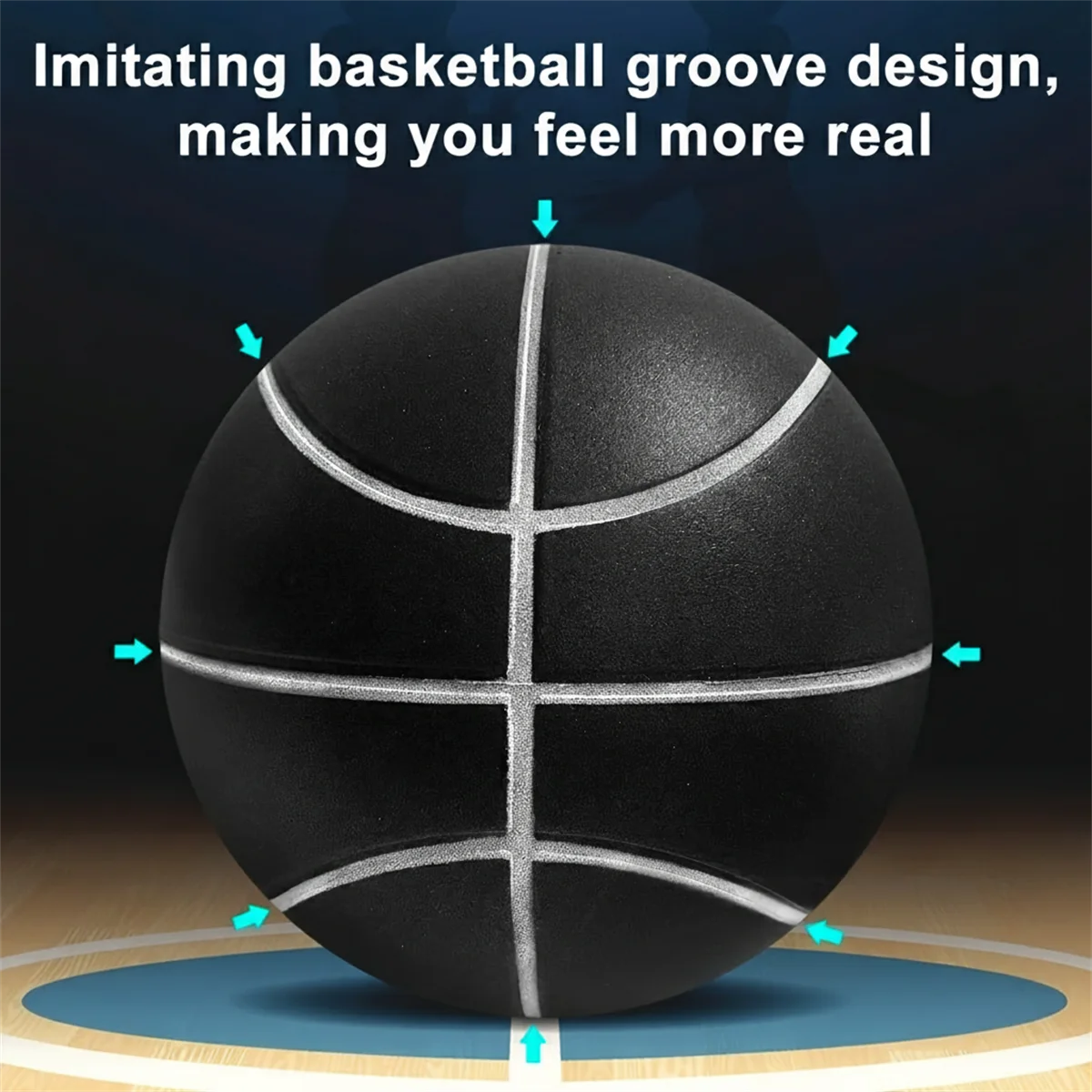 High-Density Silent Indoor Basketball, Airless PU Foam Construction for Noiseless Dribble Indoor Training Ball Size 7--29 inch