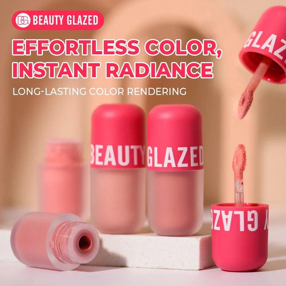 BEAUTY GLAZED 5 Colors Blush Serum Long Lasting Waterproof Natural Cheek Tint Blusher Matte Cream On Face Make Up Cosmetics