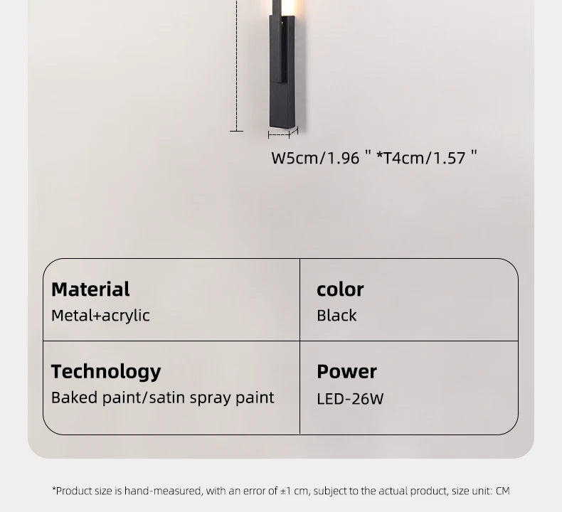 Smart Dimmable Outdoor Wall Light Black Modern LED Lamp IP65 Waterproof via APP Control for Garden Home
