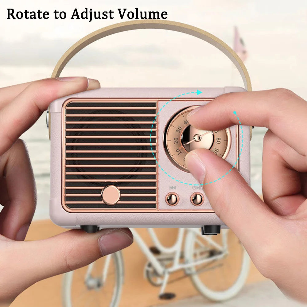 Wireless Bluetooth Speaker Sound Stereo Portable USB Charging Mini Speakers Travel Music Player Retro Music Box Dropshipping