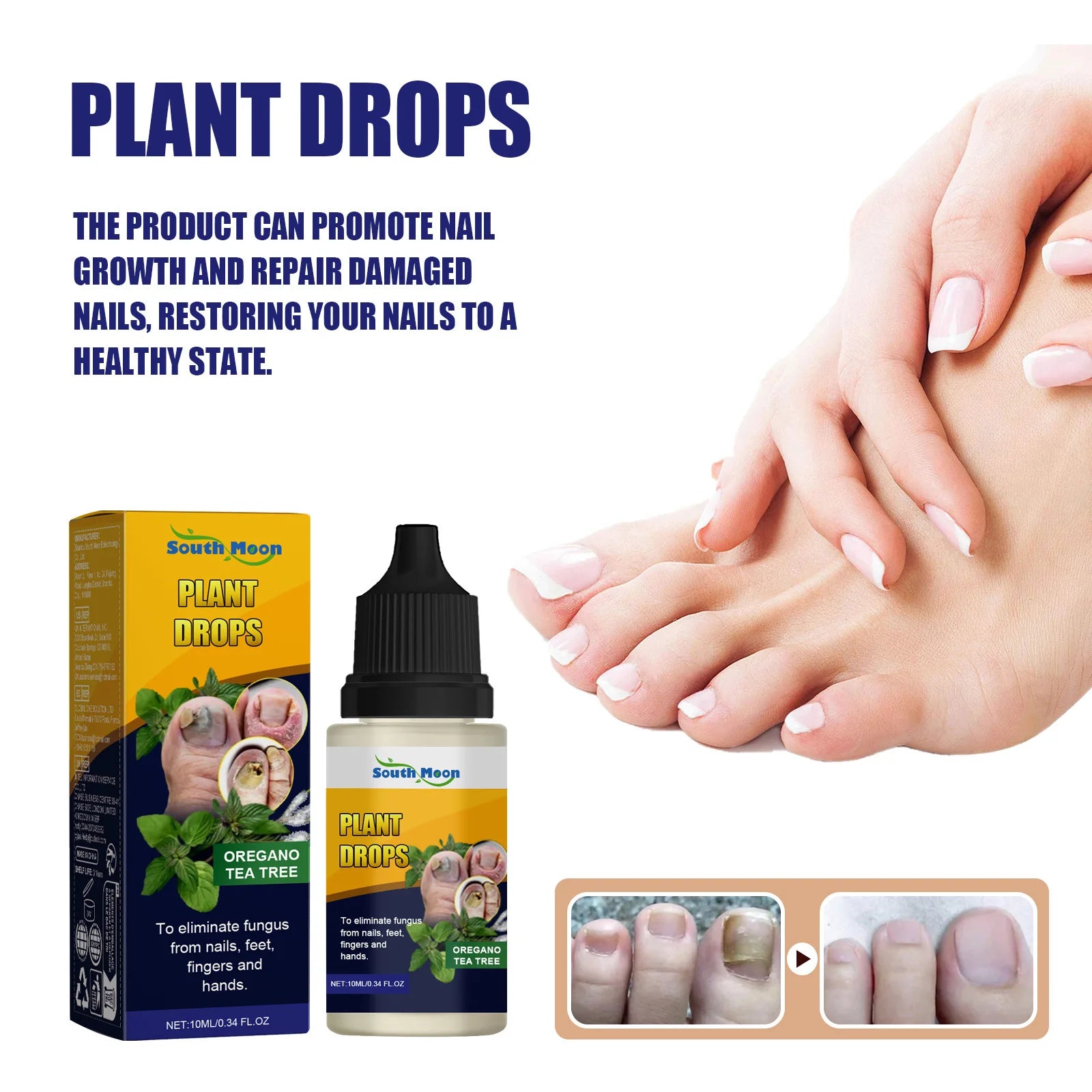 Nail Care, Repair, Soft Hands and Feet, Thickened and Shiny Nails, Moisturizing and Cleaning Nail Care Solution