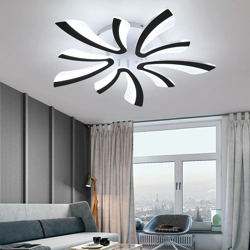 Modern Led Acrylic Ceiling Light Fixture Creative Design Led Chandelier Ceiling Lamps RC Dimming  Indoor Lighting Plafon Lustres