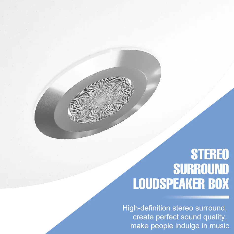 100W RGB Smart Lamp LED Ceiling Lights With Speakers Bluetooth Connection APP Remote Control For Home Bedroom Decoration Party
