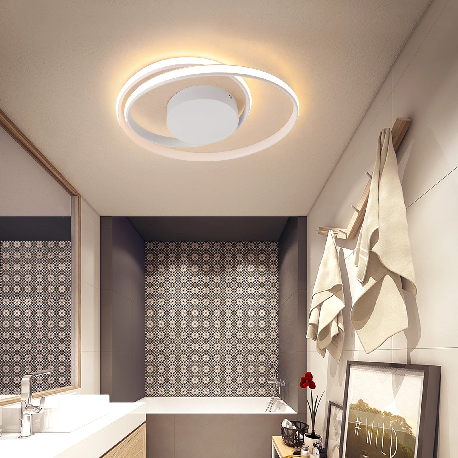 Modern Ceiling Light LED Chandelier Lamp Luminaire Living Dining Room Lighting Acrylic Surface Mounted Home Decor Indoor Fixture
