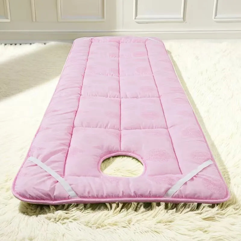 Beauty Salon Mattress Thickened Non-slip Mattress Topper Hospital Beauty Salon Massage Bed Mat Foldable Beauty Bed Pad with Hole