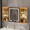 Stock Modern Slate Bathroom Cabinet With Smart Mirror Modern Double Washbasin