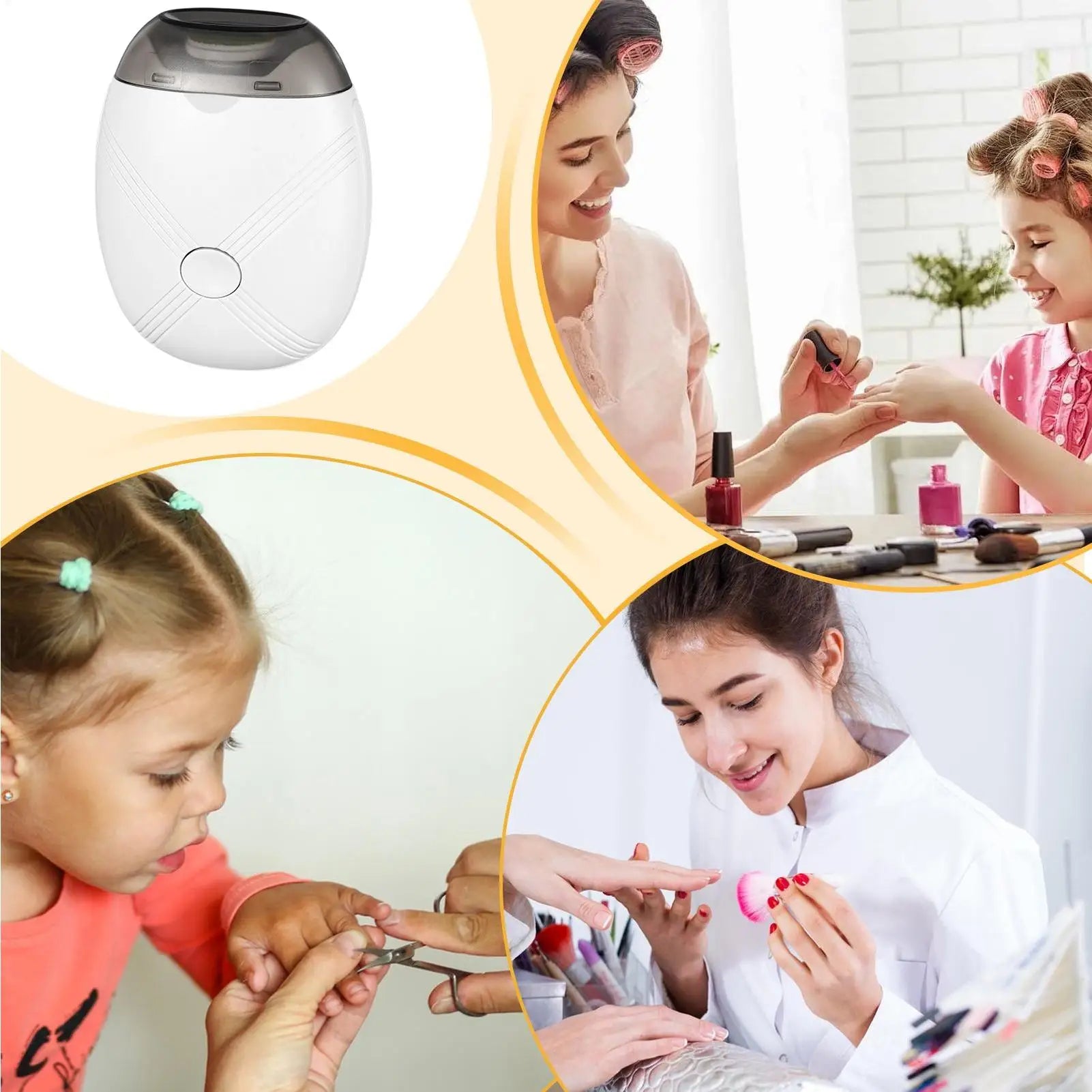 All-in-One Electric Nail Care Kit Includes Grinding Polishing and Trimming Functions with 3-Speed Rechargeable for Adult Manicur