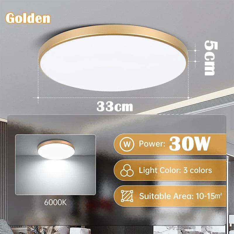 Modern Ceiling Lamp 220V Dustproof Led  Ultra-thin Ceiling Chandelier for Indoor Living Room Bedroom Decorative Ceiling Light