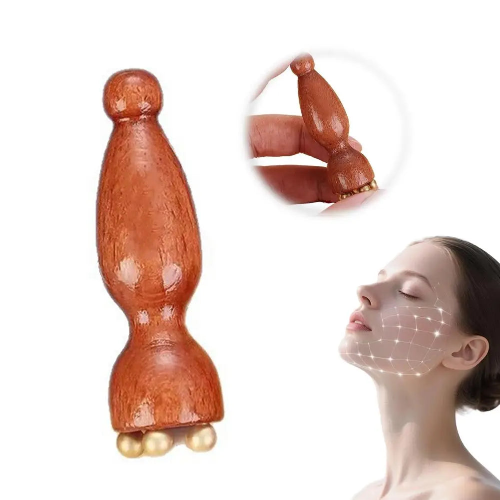 Facial massager tool Lotus Seedpod Shape Massager Sandalwood Face Eye Massage Tools Gua Sha Face Skin Care Massage Sticks