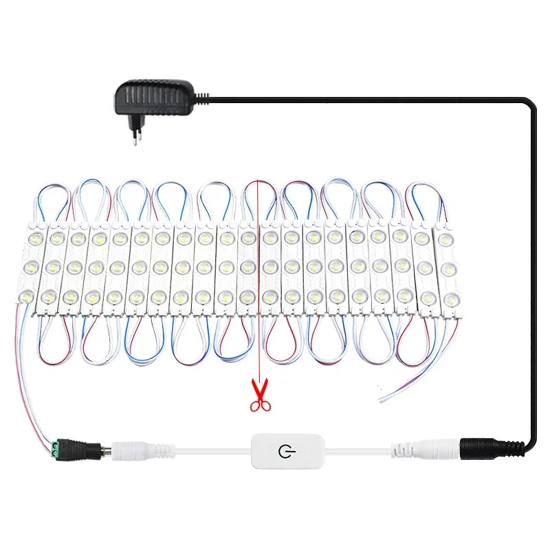 Led Vanity Mirror Lights Kit Vanity Make Up Light Dressing Table Strip Light Touch Control Dimmable Waterproof Mirror Front Lamp