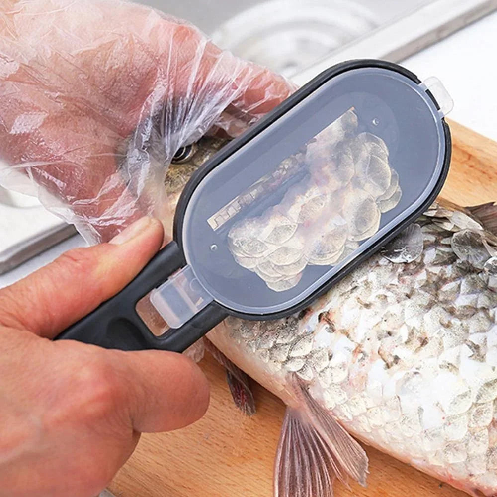 Fish Skin Brush Fast Fish Scale Remover Scraper Planer Tool Fish Scaler Fishing Knife Cleaning Kitchen Cooking Accessories