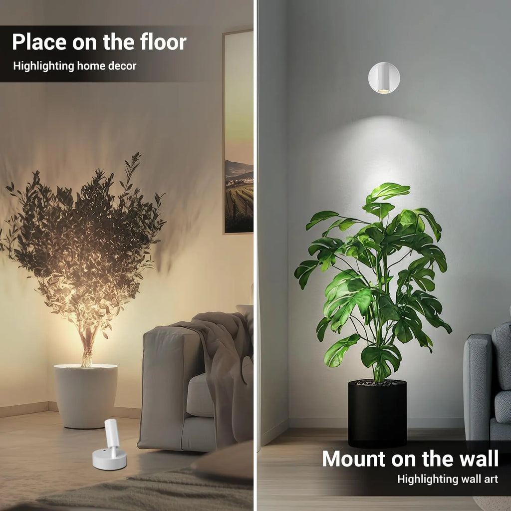 Smart Remote Control & Magnetic USB LED Wall Light,3 Mode Dimmable Cordless Touch Night Lamp for Bedside,Wardrobe,Hallway,Stairs