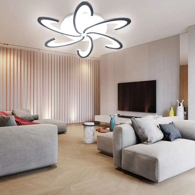 Modern Ceiling Lamp Indoor Acrylic Lustre For Bedroom Living Dining Room Kitchen Led Chandelier RC Dimmable Pendant Light Decor