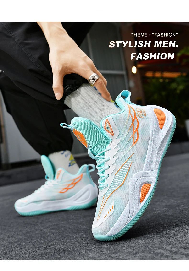 Men's Training Basketball Shoes Anti Slip Durable Cushion Lightweight Breathable Sneakers Outdoor Indoor Athletic Sport Shoes