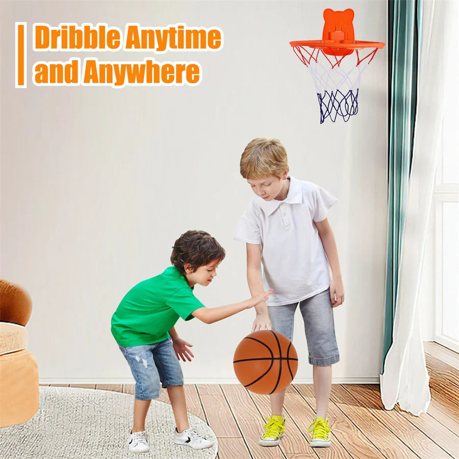 Silent Basketball High Density Soft PU Foam Squeezable Ball Indoor Mute Bouncing Basketball Quiet No Noise Children Sports Toys