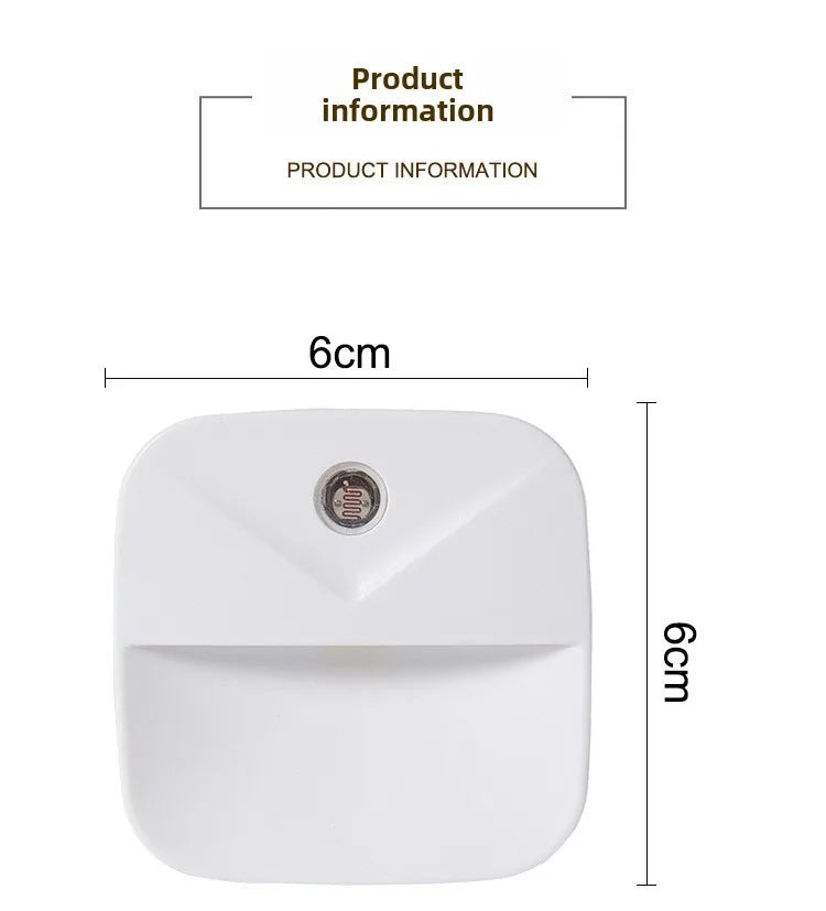 Led Wall Lamp EU Plug-In Smart Light Control Sensor Light 220V Wall Light for Home Corridors Bathrooms Hallways Closet Bedroom