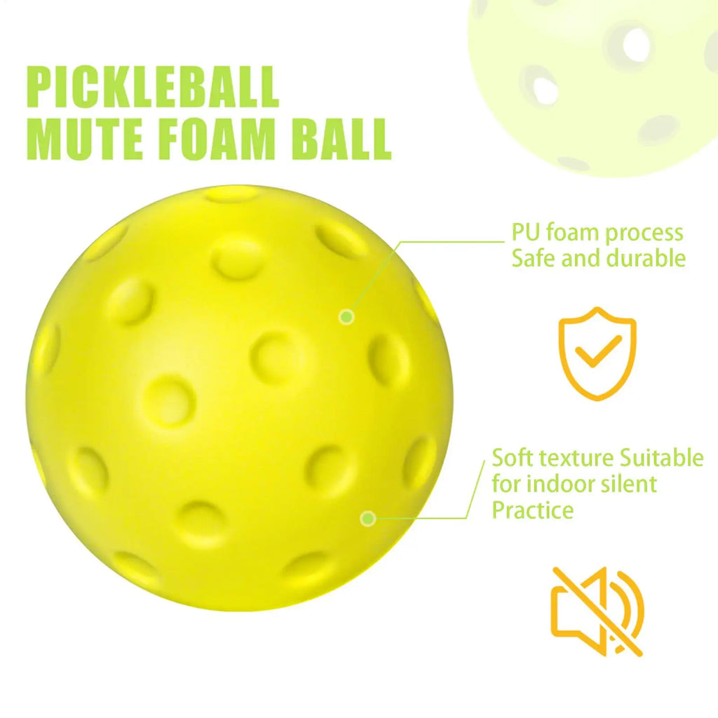 Quiet Foam Hollow Pickleballs For Indoor Outdoor Practice Pickleball Balls Bounce Silent Pickleball Practice Ball Low Noise