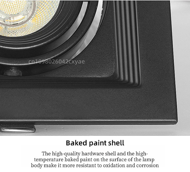 Dimmable LED downlights, COB spotlights, 10W, 20W, 30W, ceiling anti-glare, living room and kitchen indoor lighting