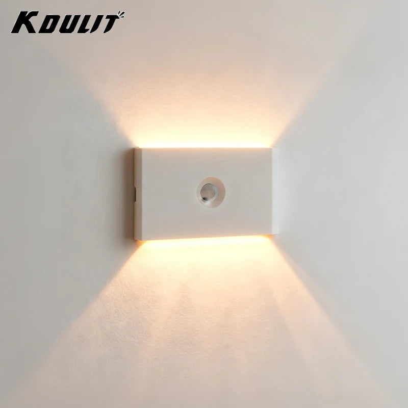 Motion Sensor Night Light Wireless/EU Plug Wall Lamp LED Indoor Lighting,Bedroom Bathroom Corridor Stairway Cabinet Auto ON/OFF