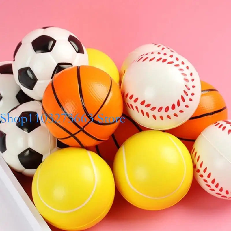 R6FE 12Pcs Small Foam Tennis Soft and Safe Sport Equipment for Boy Girls Playing Time Soft Sponge Foam Tennis