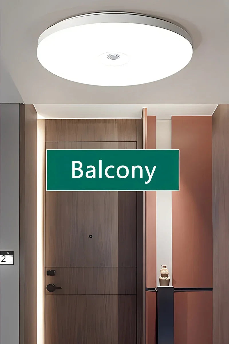 LED Ceiling Light with Motion Sensor Human Infrared Sensing Light Staircase Garage Corridor Warehouse Indoor Lighting Fixtures
