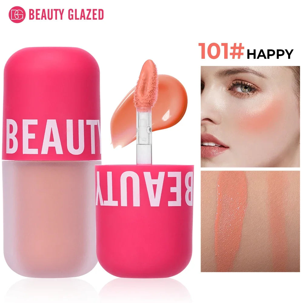 BEAUTY GLAZED 5 Colors Blush Serum Long Lasting Waterproof Natural Cheek Tint Blusher Matte Cream On Face Make Up Cosmetics
