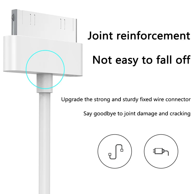30 Pin Cord Adapter Accessories For IPhone 4 4s 3G 3GS IPad 1 2 3 IPod Touch Charging Data Cable Usb Charger Phone Accessories