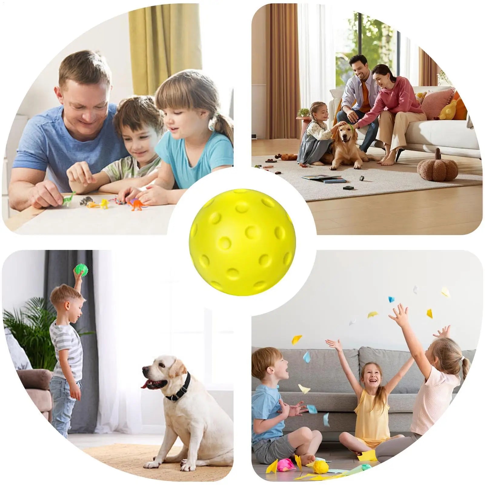 Quiet Foam Hollow Pickleballs For Indoor Outdoor Practice Pickleball Balls Bounce Silent Pickleball Practice Ball Low Noise
