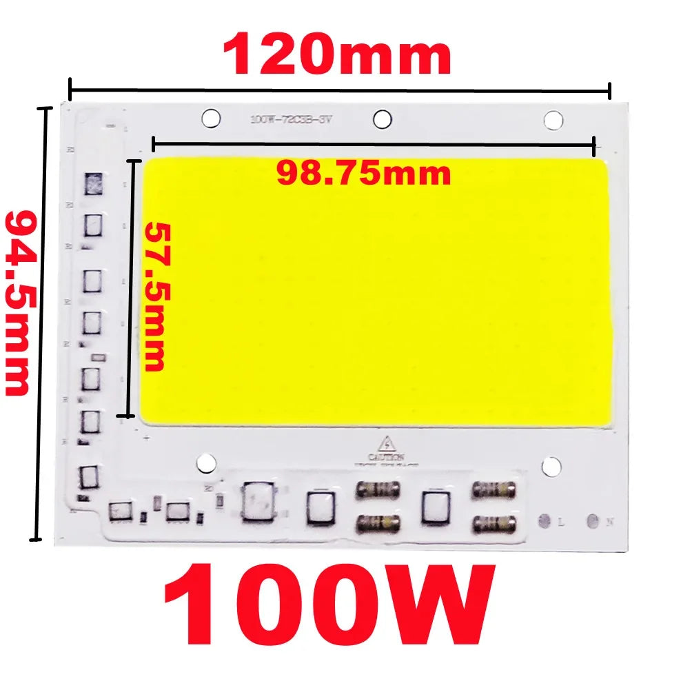 LED COB Chip 50W 100W 150W 200W 200-240V Smart IC No Need Driver LED Lamp Light Source For Flood Light Spotlight DIY Lighting