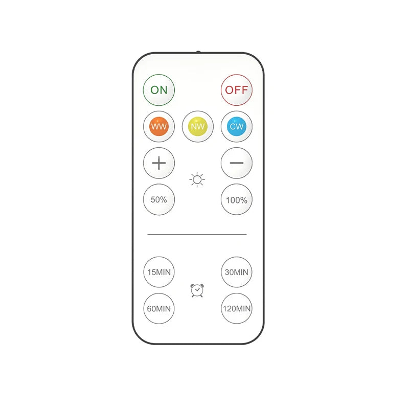 Smart Wireless Remote Control Dimmable Night Light Decorative Kitchen Closet Staircase Lighting 3 Colors 8 LED Puck Light